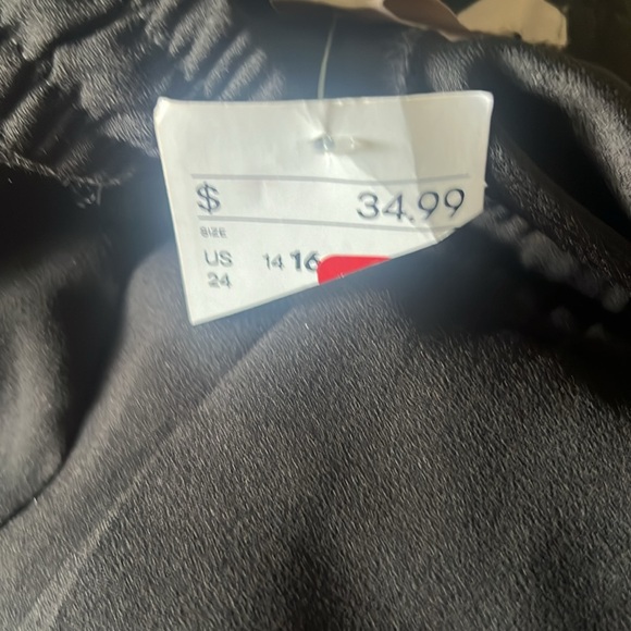 H&M NWT women black pants with pocket elastic waist with drawstring size 16 - Picture 4 of 4